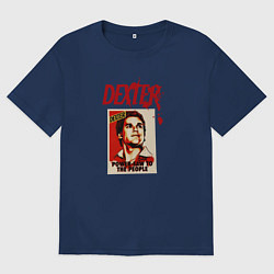 Футболка оверсайз мужская Декстер Марка, цвет: тёмно-синий