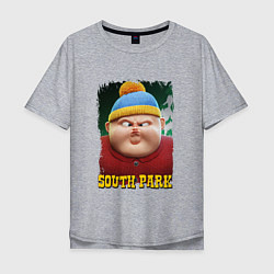 Футболка оверсайз мужская Eric Cartman 3D South Park, цвет: меланж