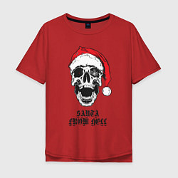 Мужская футболка оверсайз Santa Claus from hell