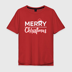 Мужская футболка оверсайз Merry Christmas Счастливого Рождества