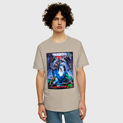 Футболка оверсайз мужская Poster Game Over Metroid Dread, цвет: миндальный — фото 2