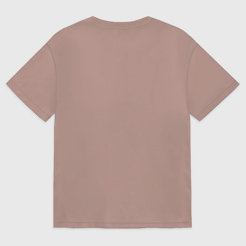 Мужская футболка оверсайз ЭТНИЧЕСКАЯ ЛИСА, АБСТРАКЦИЯ / Пыльно-розовый – фото 2