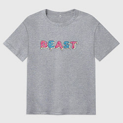 Футболка оверсайз мужская Mr Beast - Art 1, цвет: меланж