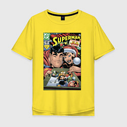 Футболка оверсайз мужская Супермен и Лоис обложка Superman 165, цвет: желтый