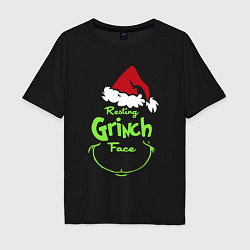 Мужская футболка оверсайз Resting Grinch Face