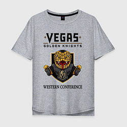 Футболка оверсайз мужская Vegas Golden Knights Вегас Золотые Рыцари, цвет: меланж