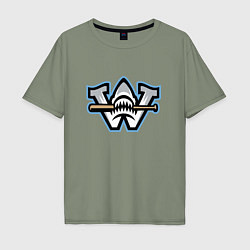 Мужская футболка оверсайз Wilmington sharks - baseball team