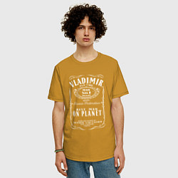 Футболка оверсайз мужская ВЛАДИМИР в стиле ДЖЕК ДЭНИЭЛС, цвет: горчичный — фото 2
