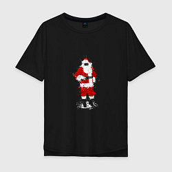 Футболка оверсайз мужская My Santa, цвет: черный