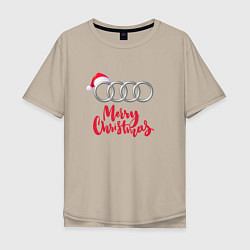 Мужская футболка оверсайз AUDI MERRY CHRISTMAS