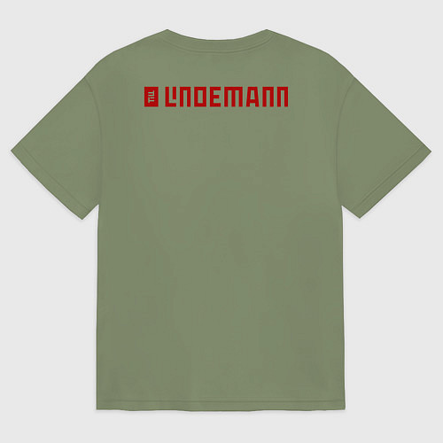 Мужская футболка оверсайз TILL LINDEMANN NEW LOGO / Авокадо – фото 2