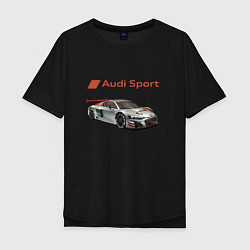 Футболка оверсайз мужская Audi sport - racing team, цвет: черный