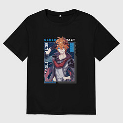 Футболка оверсайз мужская Тарталья Tartaglia, Genshin Impact Геншин импакт, цвет: черный