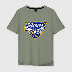 Футболка оверсайз мужская Burlington Bees - baseball team, цвет: авокадо