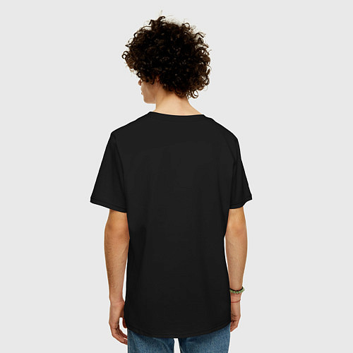 Мужская футболка оверсайз Науки делятся на две группы - на физику и собирани / Черный – фото 4
