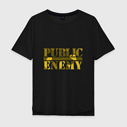 Футболка оверсайз мужская Public Enemy Rap, цвет: черный