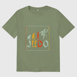Футболка оверсайз мужская Judo Warriors, цвет: авокадо