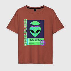 Футболка оверсайз мужская GONE FLUDD UFO, цвет: кирпичный