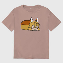 Футболка оверсайз мужская Сенко хлеб, цвет: пыльно-розовый