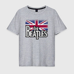 Футболка оверсайз мужская The Beatles Great Britain Битлз, цвет: меланж