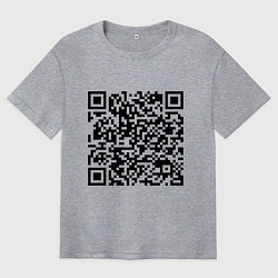 Футболка оверсайз мужская QR-код Скала Джонсон, цвет: меланж