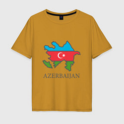 Футболка оверсайз мужская Map Azerbaijan, цвет: горчичный