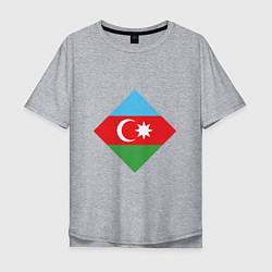 Футболка оверсайз мужская Flag Azerbaijan, цвет: меланж