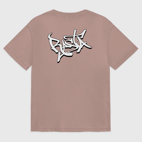 Мужская футболка оверсайз Rasta lioN / Пыльно-розовый – фото 2