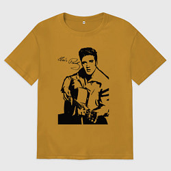 Футболка оверсайз мужская Elvis, цвет: горчичный