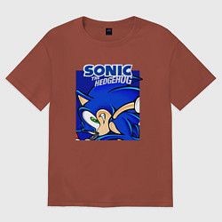 Футболка оверсайз мужская Sonic Adventure Sonic, цвет: кирпичный
