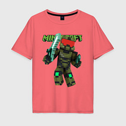 Мужская футболка оверсайз Minecraft, warrior