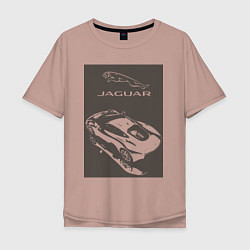 Мужская футболка оверсайз Jaguar - этим всё сказано!