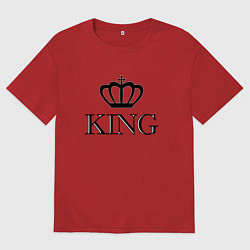 Футболка оверсайз мужская KING Парные Король, цвет: красный