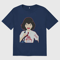 Футболка оверсайз мужская Красавица и Дракон: Двойная Белль, цвет: тёмно-синий