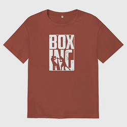 Футболка оверсайз мужская Boxing бой, цвет: кирпичный