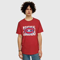 Футболка оверсайз мужская Монреаль Канадиенс, Montreal Canadiens, цвет: красный — фото 2