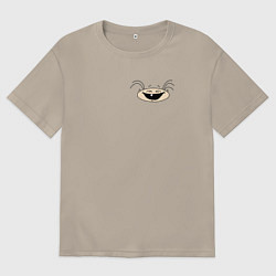 Футболка оверсайз мужская ЛОГО Масяня, цвет: миндальный