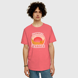 Футболка оверсайз мужская Sunset Chaser, цвет: коралловый — фото 2