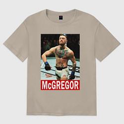 Футболка оверсайз мужская Конор МакГрегор McGregor, цвет: миндальный