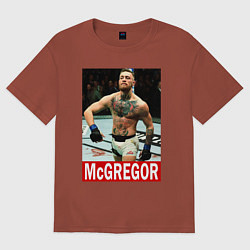 Футболка оверсайз мужская Конор МакГрегор McGregor, цвет: кирпичный