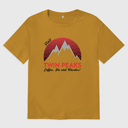 Футболка оверсайз мужская Твин Пикс 2022 ltd, цвет: горчичный