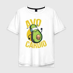 Футболка оверсайз мужская AVO CARDIO, цвет: белый