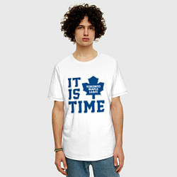 Футболка оверсайз мужская It is Toronto Maple Leafs Time, Торонто Мейпл Лифс, цвет: белый — фото 2