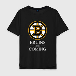 Мужская футболка оверсайз Boston are coming, Бостон Брюинз, Boston Bruins