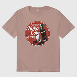 Футболка оверсайз мужская Nuka Cola Ice Cold Retro, цвет: пыльно-розовый