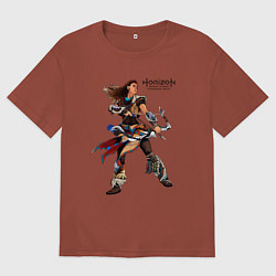 Футболка оверсайз мужская Элой с луком Horizon, цвет: кирпичный