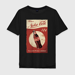 Футболка оверсайз мужская Fallout Nuka Cola Poster Pop art, цвет: черный