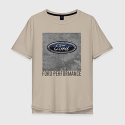 Футболка оверсайз мужская Ford Performance, цвет: миндальный