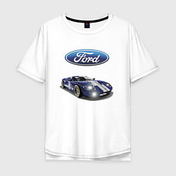 Футболка оверсайз мужская Ford Racing team, цвет: белый