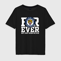 Футболка оверсайз мужская Florida Panthers Флорида Пантерз FOREVER NOT JUST, цвет: черный